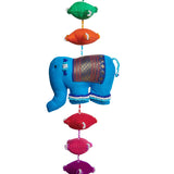 गैलरी व्यूवर में इमेज लोड करें, Wall Hanging with Cotton Filled Elephants in Multicolour 44 in