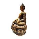 Load image into Gallery viewer, Brass Sitting Buddha on Base 20 in