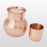 Load image into Gallery viewer, Hammered Copper Lota with Glass