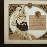 Load image into Gallery viewer, Guru Gobind Singh Wood Art Frame 9 in x 10 in