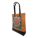 Load image into Gallery viewer, Pattachitra Folktales PU Leather Tote Bag