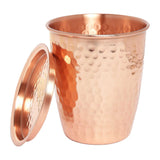 गैलरी व्यूवर में इमेज लोड करें, Hammered Copper Glass with Lid