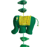 Load image into Gallery viewer, Wall Hanging with Kantha Elephants and Beadwork