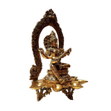 Load image into Gallery viewer, Brass Deepak Saraswati in Arch 18 in