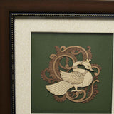 गैलरी व्यूवर में इमेज लोड करें, Decorative Swan Wood Art Frame 8 in x 8 in