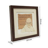 Load image into Gallery viewer, Mahatma Gandhi Wood Art Frame 10 in x 10 in