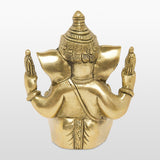 गैलरी व्यूवर में इमेज लोड करें, Brass Engraved Ganesh with Crown 5 in