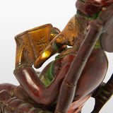 गैलरी व्यूवर में इमेज लोड करें, Brass Ganesh on Rocking Chair in Antique Finish 6.5 in