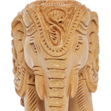 Load image into Gallery viewer, Whitewood Deep Handcarved Elephant 4 in