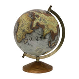 Load image into Gallery viewer, Antique Finish Rotating Globe on Wooden Base
