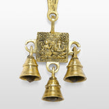 Load image into Gallery viewer, Brass Ganesh and Laxmi Temple Bell 5 in x 7 in