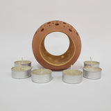 Afbeelding in Gallery-weergave laden, Clay T-Lite Holder Ring with 1 Candle Small 4.7 in