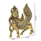 Load image into Gallery viewer, Brass Engraved Kamdhenu Cow 4 in x 5 in