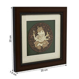 Afbeelding in Gallery-weergave laden, Pothi Ganesha Wood Art Frame 8 in x 8 in