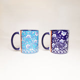 Afbeelding in Gallery-weergave laden, Blue Pottery Indigo &amp; Turq Coffee Mugs Set of 2 (300 ml each)