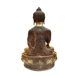 Load image into Gallery viewer, Brass Sitting Buddha on Base 20 in