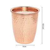 Load image into Gallery viewer, Hammered Copper Glass with Lid