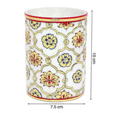 Load image into Gallery viewer, Marble Pen Stand with Floral Hand Painting 4 in