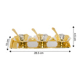 Load image into Gallery viewer, Brass Tray, Bowl and Spoon Set in Silver and Gold Plating