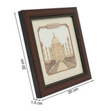 Afbeelding in Gallery-weergave laden, Taj Mahal Wood Art Frame 8 in x 8 in