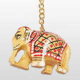 Load image into Gallery viewer, Elephant Gold Painted Set of 4 Keychain Metal (Assorted Colors)