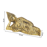 गैलरी व्यूवर में इमेज लोड करें, Brass Relaxing Buddha in Antique finish 2.25 in