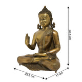 Afbeelding in Gallery-weergave laden, Brass Antique Gold Blessing Buddha 12.5 in