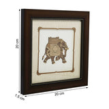 Load image into Gallery viewer, Elephant Wood Art Frame Small 8 in x 8 in