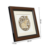 Load image into Gallery viewer, Round Elephant Wood Art Frame 8 in x 8 in