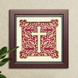 Load image into Gallery viewer, Cross Sign Wood Art Frame 8 in x 8 in