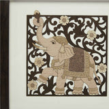 Load image into Gallery viewer, Elephant Trunk Up Wood Art Frame 10 in x 10 in
