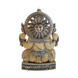 Load image into Gallery viewer, Marble Dust Ganesha with Cream and Silver Finish 20 in