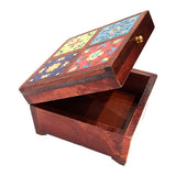 Load image into Gallery viewer, Wooden Storage Box with Tiles Print on Top