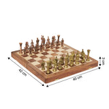 गैलरी व्यूवर में इमेज लोड करें, Wooden Foldable Chess Set Box with Brass Coins