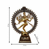 Load image into Gallery viewer, Brass Natraj in Ring with Two Tone Finish 37 in