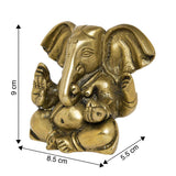 Load image into Gallery viewer, Brass Engraved Times Ganesh Small 3 in