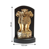 Load image into Gallery viewer, Brass Ashoka Stambh with Wood Base