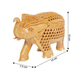Load image into Gallery viewer, Whitewood Handcarved Trunk Up Elephant 4 in