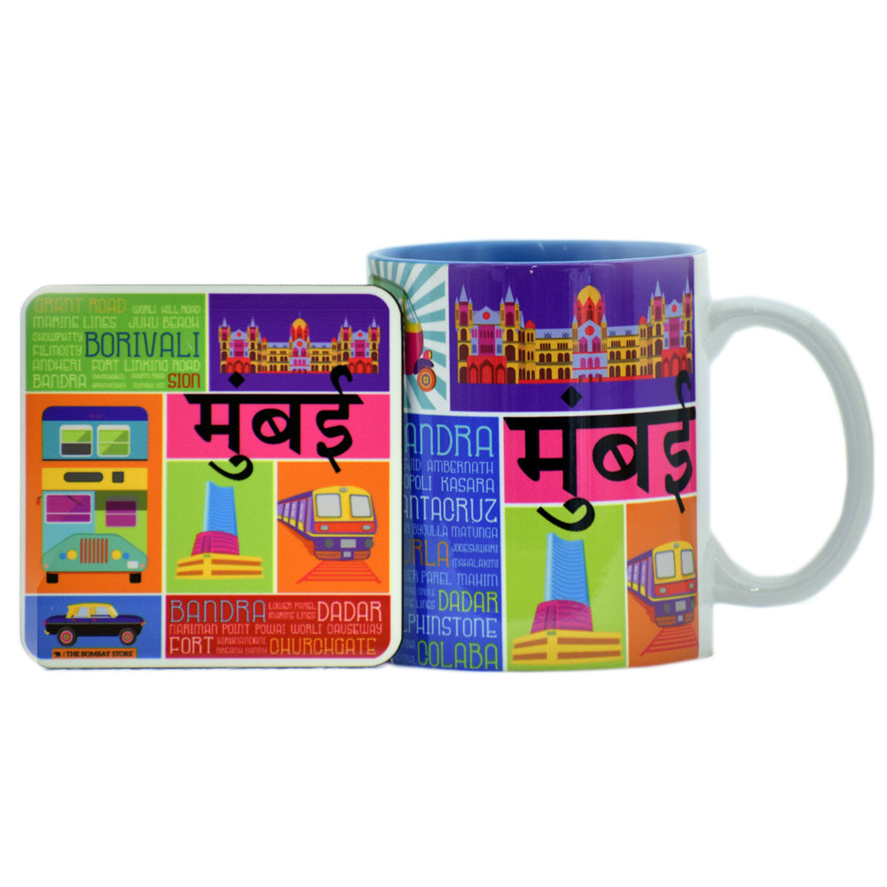 The Bombay Store Mumbai Diaries Mug and Coaster Set