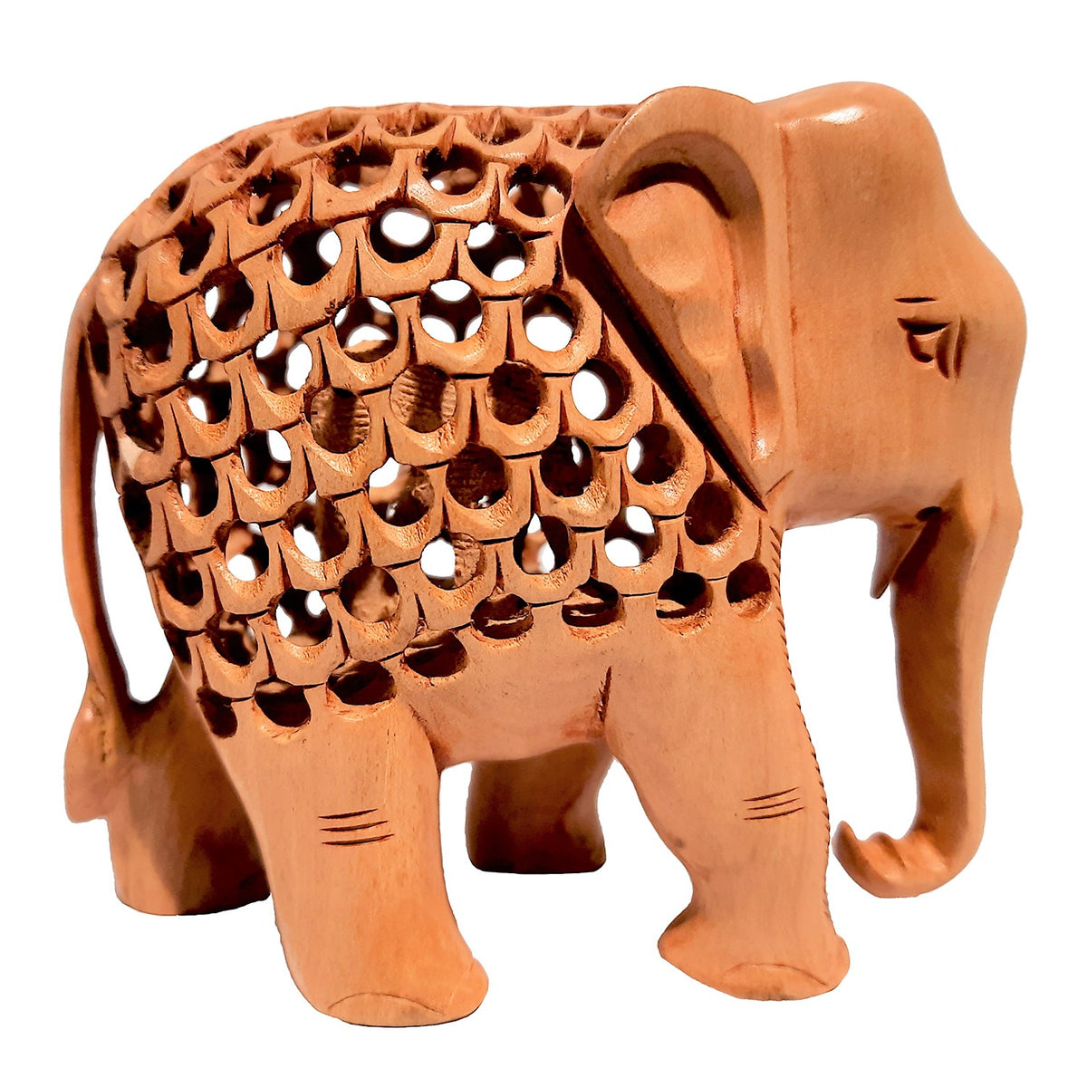 The Bombay Store Whitewood Elephant 4 in