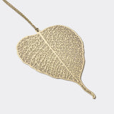Load image into Gallery viewer, Brass Bookmark Pipal Leaf