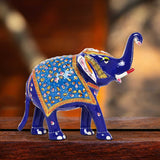 Load image into Gallery viewer, Metal Enamel Handpainted Trunk Up Elephant Big 6 in