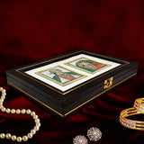 गैलरी व्यूवर में इमेज लोड करें, Marble Inlay Raja Rani Design Rectangle Gift Box 3 in x 4 in