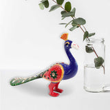 Load image into Gallery viewer, Metal Enamel Handpainted Peacock with Chamki Small 5 in