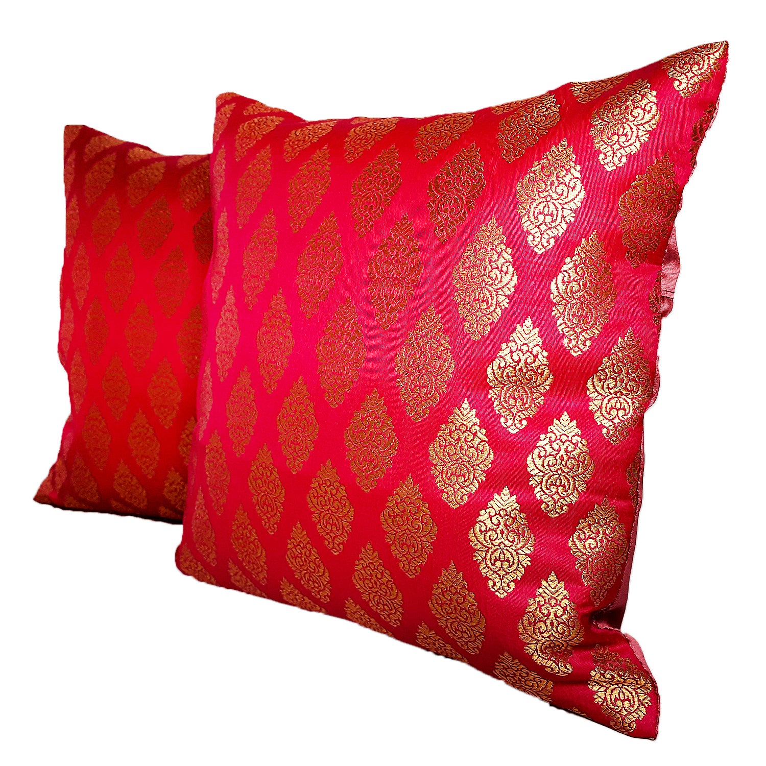 The Bombay Store Bolster with Brocade Patch Cushion Cover