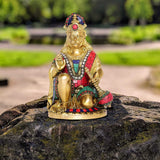 गैलरी व्यूवर में इमेज लोड करें, Brass Stonework Hanuman 9 in