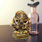Load image into Gallery viewer, Brass Engraved Panchmukhi Hanuman Small 3.5 in