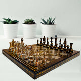 Load image into Gallery viewer, Chess Set with Brass Coins