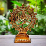 Load image into Gallery viewer, Brass Antique Finish Natraj - 9 in