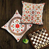 Load image into Gallery viewer, Marble Motifs Satin Cushion Covers - 16 in x 16 in - Set of 2